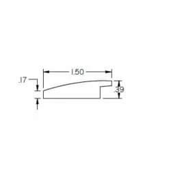 Adelle 0.38 in. Thick x 2 in. Wide x 78 in. Length High Gloss Wood Reducer by ROPPE -ROPPE ONLINE STORE adelle roppe wood floor trim hrd0141 c3 1000