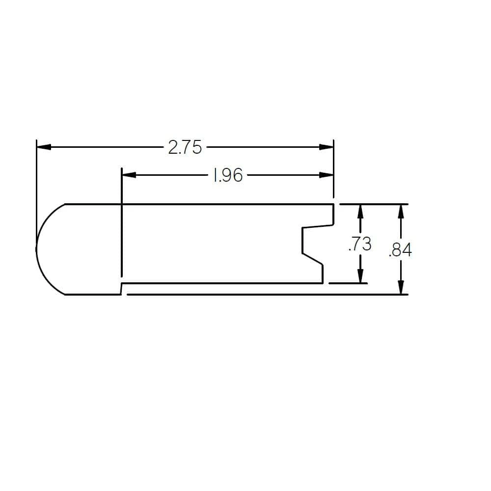Adelle 0.75 in. Thick x 2.78 in. Wide x 78 in. Length Matte Hardwood Stair Nose by ROPPE 4 Adelle 0.75 in. Thick x 2.78 in. Wide x 78 in. Length Matte Hardwood Stair Nose by ROPPE - Image 2