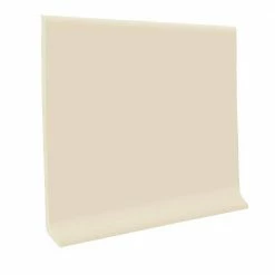 Almond 4 in. x .080 in. x 48 in. Vinyl Laminate Wall Cove Base (16-Pack) by ROPPE