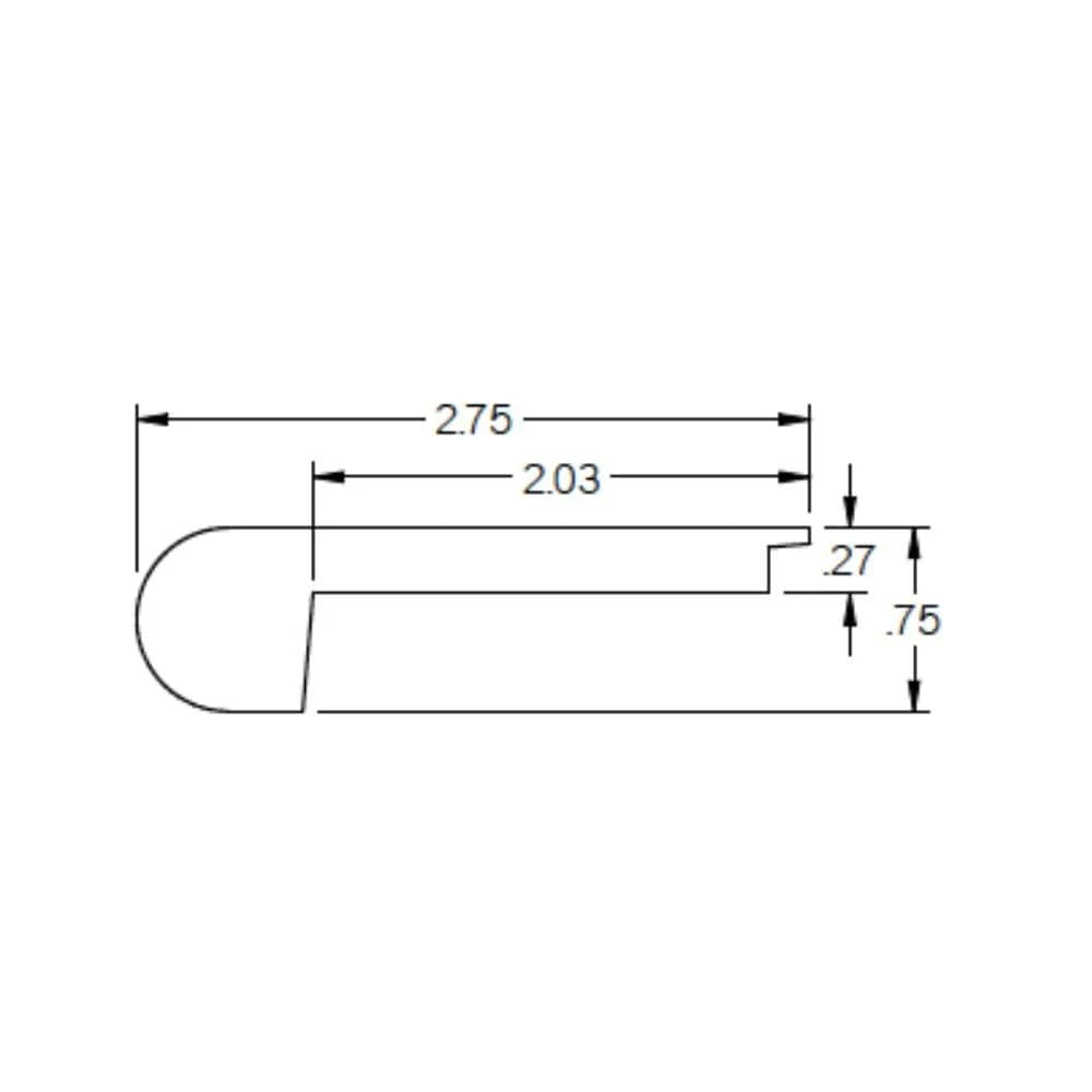 Arabica 0.27 in. Thick x 2.78 in. Wide x 78 in. Length Hardwood Stair Nose by ROPPE 4 Arabica 0.27 in. Thick x 2.78 in. Wide x 78 in. Length Hardwood Stair Nose by ROPPE - Image 2