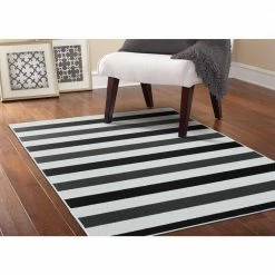 Rugby Black/Cinder Gray/White 5 ft. x 7 ft. Area Rug by Garland Rug -ROPPE ONLINE STORE black cinder gray white garland rug area rugs rb000a60089n1 31 1000