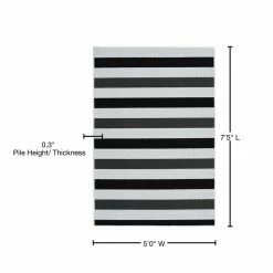 Rugby Black/Cinder Gray/White 5 ft. x 7 ft. Area Rug by Garland Rug -ROPPE ONLINE STORE black cinder gray white garland rug area rugs rb000a60089n1 76 1000