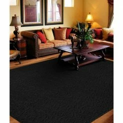 Ivy Black 6 ft. x 9 ft. Area Rug by Garland Rug -ROPPE ONLINE STORE black garland rug area rugs cl 01 0n 0069 15 31 1000