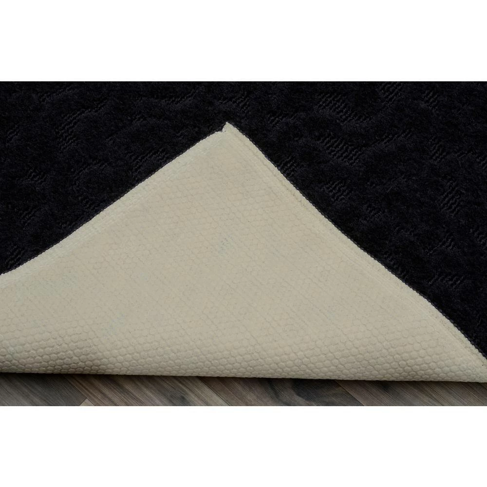 Ivy Black 7 ft. 6 in. x 9 ft. 6 in. Floral Area Rug by Garland Rug 5 Ivy Black 7 ft. 6 in. x 9 ft. 6 in. Floral Area Rug by Garland Rug - Image 3