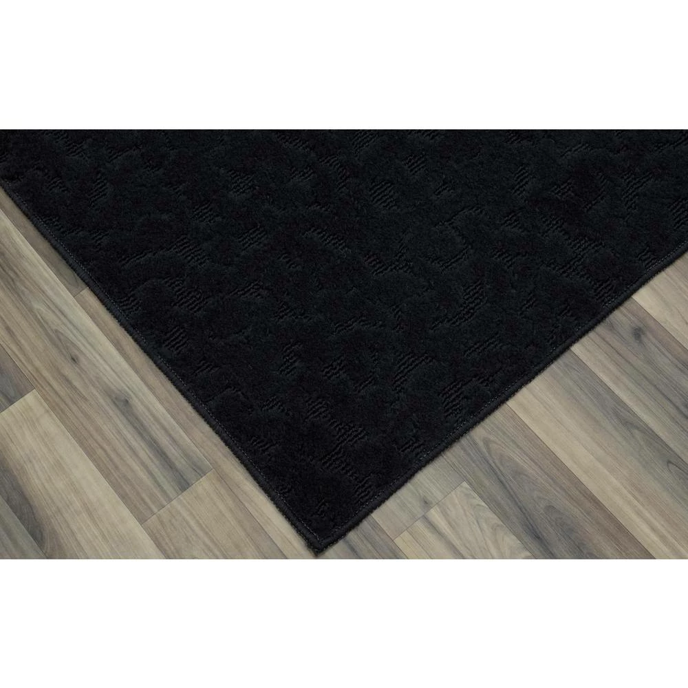 Ivy Black 7 ft. 6 in. x 9 ft. 6 in. Floral Area Rug by Garland Rug 4 Ivy Black 7 ft. 6 in. x 9 ft. 6 in. Floral Area Rug by Garland Rug - Image 2
