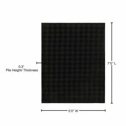 Diamond Black 5 ft. x 7 ft. Area Rug by Garland Rug -ROPPE ONLINE STORE black garland rug area rugs cl020a06008415 76 1000