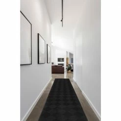 Diamond Black 3 ft. x 8 ft. Runner Rug by Garland Rug -ROPPE ONLINE STORE black garland rug area rugs cl020n03609615 31 1000