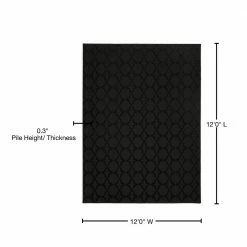 Sparta 12 Ft. x 12 Ft. Area Rug Black by Garland Rug -ROPPE ONLINE STORE black garland rug area rugs cl100n14414415 76 1000