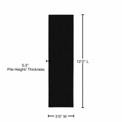 Medallion Black 3 ft. x 12 ft. Runner Rug by Garland Rug 12 Medallion Black 3 ft. x 12 ft. Runner Rug by Garland Rug -ROPPE ONLINE STORE black garland rug area rugs ma000n03614415 76 1000