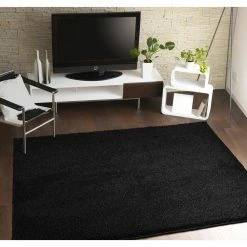 Skyline Shag Black 3 Ft. x 5 Ft. Area Rug by Garland Rug -ROPPE ONLINE STORE black garland rug area rugs sksh0n03606015 31 1000
