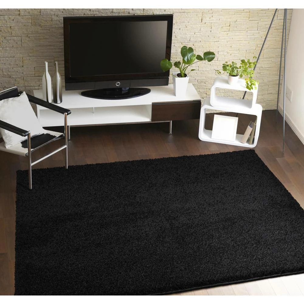 Skyline Shag Black 4 Ft. x 6 Ft. Area Rug by Garland Rug 8 Skyline Shag Black 4 Ft. x 6 Ft. Area Rug by Garland Rug - Image 6