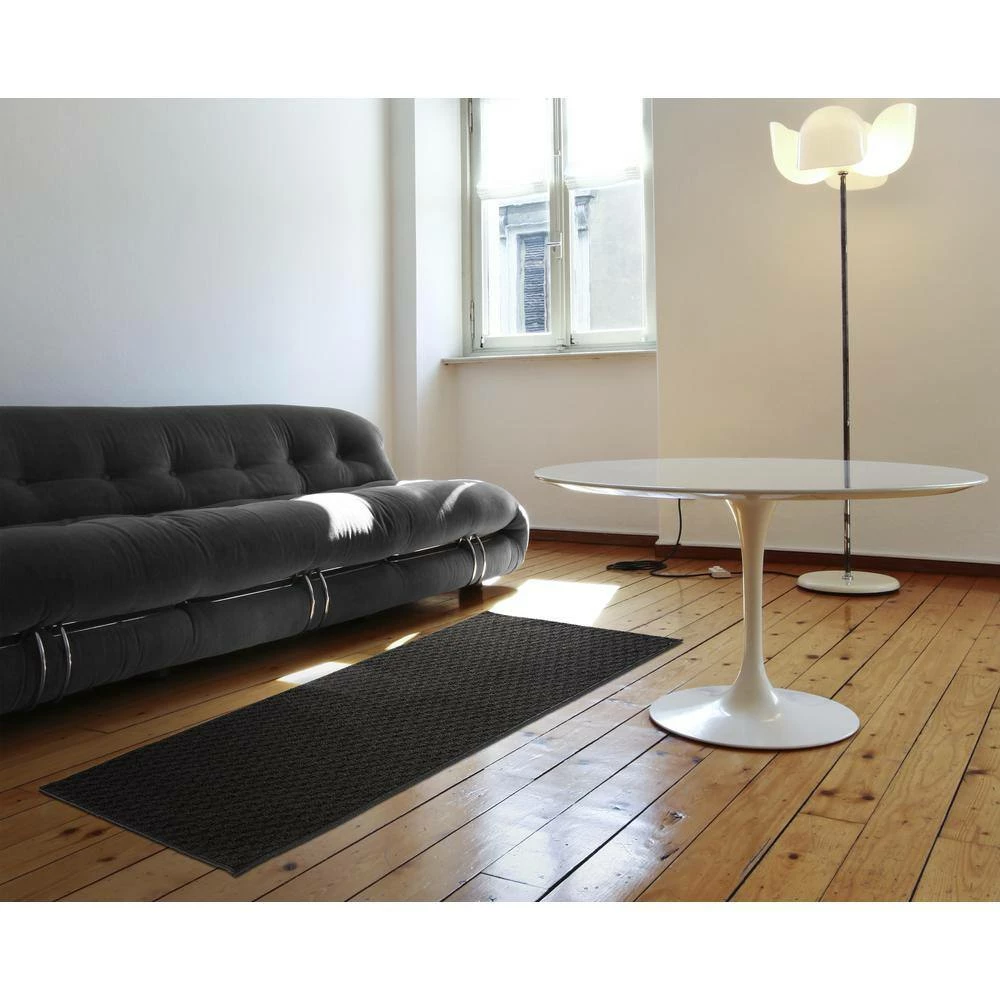 Town Square Black 2 ft. x 5 ft. Runner Rug by Garland Rug 8 Town Square Black 2 ft. x 5 ft. Runner Rug by Garland Rug - Image 6