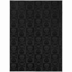 Skulls Black 8 ft. x 10 ft. Area Rug by Garland Rug