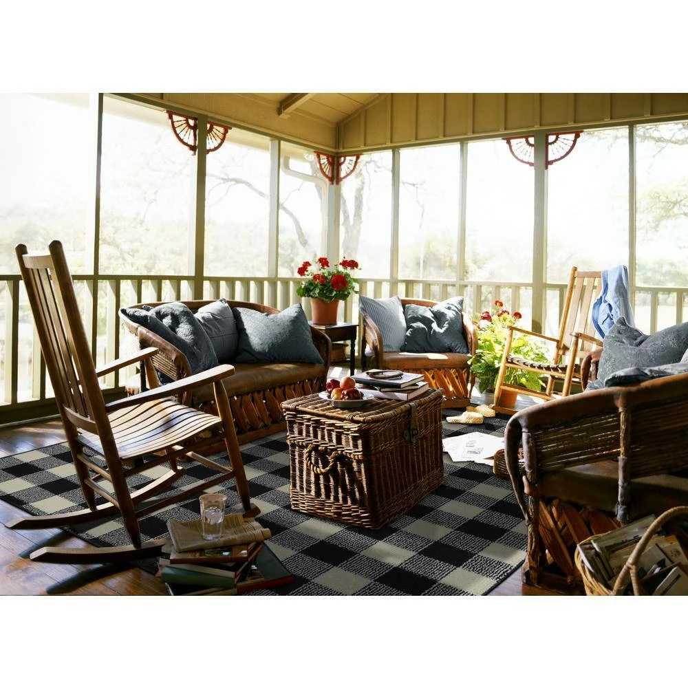 Country Living Black/Ivory 5 ft. x 7 ft. Area Rug by Garland Rug 8 Country Living Black/Ivory 5 ft. x 7 ft. Area Rug by Garland Rug - Image 6