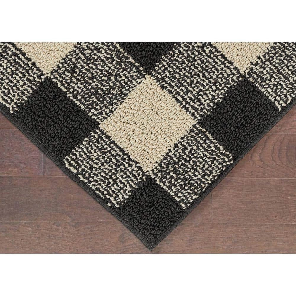 Country Living Black/Ivory 5 ft. x 7 ft. Buffalo Plaid Indoor/Outdoor Area Rug by Garland Rug 4 Country Living Black/Ivory 5 ft. x 7 ft. Buffalo Plaid Indoor/Outdoor Area Rug by Garland Rug - Image 2