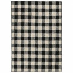 Country Living Black/Ivory 7 ft. x 10 ft. Buffalo Plaid Indoor/Outdoor Area Rug by Garland Rug