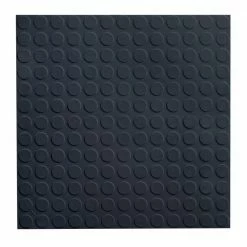 Low Profile Circular Design 19.69 in. x 19.69 in. Black Rubber Tile by ROPPE