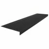 Heavy Duty Raised Diamond Design Black 12-1/4 in. x 42 in. Rubber Square Nose Stair Tread by ROPPE -ROPPE ONLINE STORE black roppe stair tread covers 42301p100 64 1000