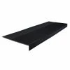 Ribbed Profile Black 12-1/4 in. x 60 in. Square Nose Stair Tread Cover by ROPPE -ROPPE ONLINE STORE black roppe stair tread covers 60801p100 64 1000