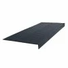 Vantage Profile Raised Circular Design Black 20-1/16 in. x 42 in. Rubber Square Nose Stair Tread by ROPPE