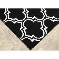 Silhouette Black/White 5 ft. x 7 ft. Area Rug by Garland Rug -ROPPE ONLINE STORE black white garland rug area rugs ll060a06008453 e1 1000