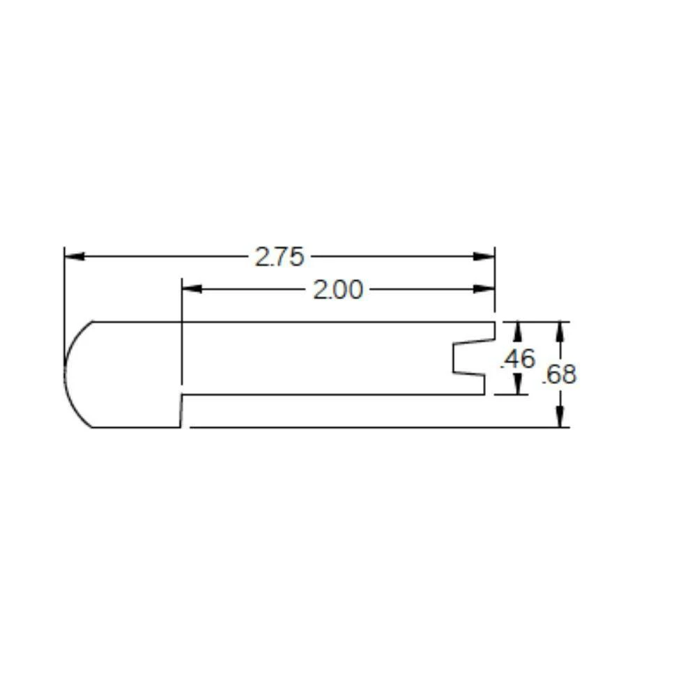 Hint 0.5 in. Thick x 2.78 in. Wide x 78 in. Length Hardwood Stair Nose by ROPPE 4 Hint 0.5 in. Thick x 2.78 in. Wide x 78 in. Length Hardwood Stair Nose by ROPPE - Image 2