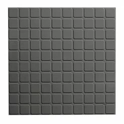 Square Profile 19.69 in. x 19.69 in. Charcoal Rubber Tile by ROPPE