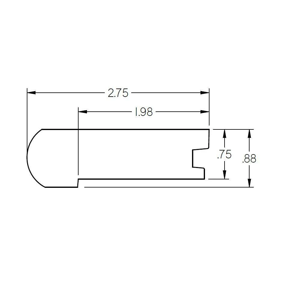 Chartreux 0.75 in. Thick x 2.78 in. Wide x 78 in. Length Hardwood Stair Nose by ROPPE 4 Chartreux 0.75 in. Thick x 2.78 in. Wide x 78 in. Length Hardwood Stair Nose by ROPPE - Image 2