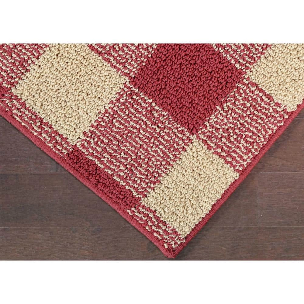 Country Living Chili/Ivory 5 ft. x 7 ft. Buffalo Plaid Indoor/Outdoor Area Rug by Garland Rug 4 Country Living Chili/Ivory 5 ft. x 7 ft. Buffalo Plaid Indoor/Outdoor Area Rug by Garland Rug - Image 2