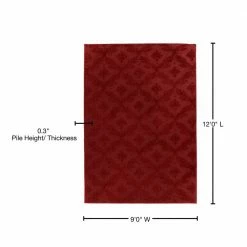 Charleston Chili Pepper Red 9 ft. x 12 ft. Area Rug by Garland Rug -ROPPE ONLINE STORE chili pepper red garland rug area rugs cl430n10814414 76 1000