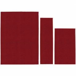 Town Square Chili Red 5 ft. x 7 ft. 3-Piece Rug Set by Garland Rug