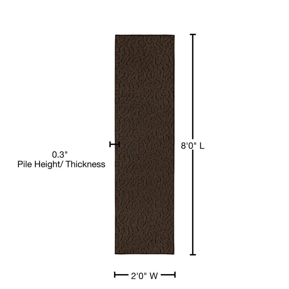 Ivy 2 Ft. x 8 Ft. Chocolate Runner Rug by Garland Rug 7 Ivy 2 Ft. x 8 Ft. Chocolate Runner Rug by Garland Rug - Image 5