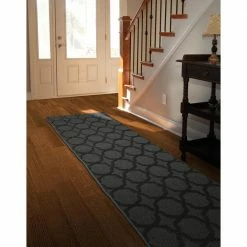 Sparta Cinder Gray 3 ft. x 8 ft. Trellis Polypropylene Runner Rug by Garland Rug -ROPPE ONLINE STORE ciander gray garland rug area rugs cl100n03609612 31 1000