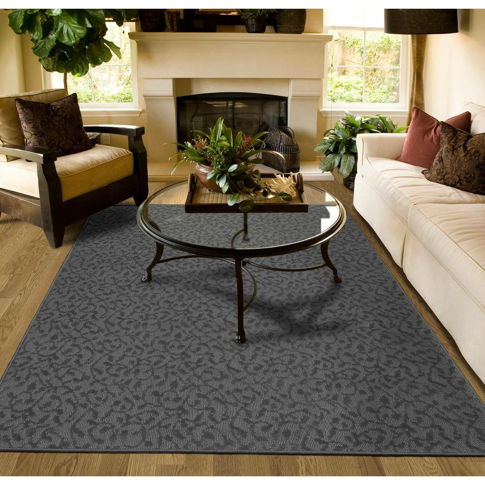 Ivy Cinder Gray 9 ft. x 12 ft. Area Rug by Garland Rug 9 Ivy Cinder Gray 9 ft. x 12 ft. Area Rug by Garland Rug - Image 7