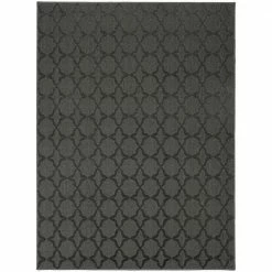 Sparta Cinder Gray 6 ft. x 9 ft. Trellis Polypropylene Area Rug by Garland Rug