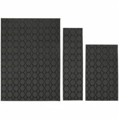 Sparta Cinder Gray 5 ft. x 7 ft. Trellis 3-Piece Rug Set by Garland Rug