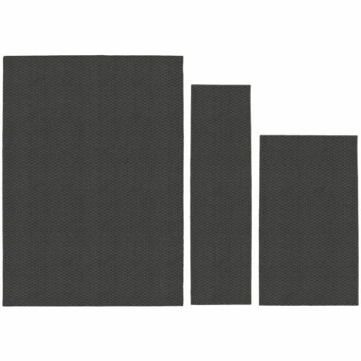 Town Square Cinder Gray 5 ft. x 7 ft. (3-Piece) Rug Set by Garland Rug -ROPPE ONLINE STORE cinder gray garland rug rug sets ts000n3p0312 64 1000