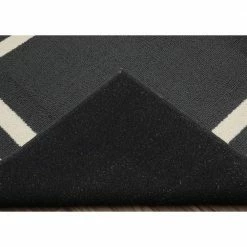 Borderline Cinder Gray/Ivory 5 ft. x 7 ft. Indoor/Outdoor Area Rug by Garland Rug -ROPPE ONLINE STORE cinder gray ivory garland rug outdoor rugs lf050m060084h8 4f 1000