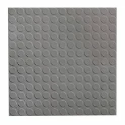 Low Profile Circular Design 19.69 in. x 19.69 in. Dark Gray Rubber Tile by ROPPE