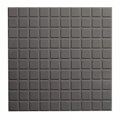 Square Design 19.69 in. x 19.69 in. Dark Gray Rubber Tile by ROPPE