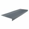 Light Duty Ribbed Design Dark Gray 12-1/4 in. x 48 in. Rubber Square Nose Stair Tread by ROPPE -ROPPE ONLINE STORE dark gray roppe stair tread covers 48803p150 64 1000