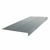 Vantage Circular Profile Dark Gray 12.06 in. x 60 in. Rubber Square Nose Stair Tread by ROPPE
