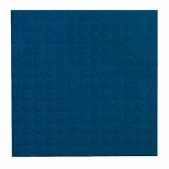 Vantage Circular Profile 19.69 in. x 19.69 in. Deep Navy Rubber Tile by ROPPE