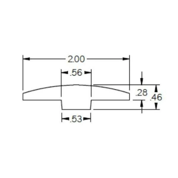 Ender 0.28 in. Thick x 2 in. Wide x 78 in. Length Wood T-Molding by ROPPE 4 Ender 0.28 in. Thick x 2 in. Wide x 78 in. Length Wood T-Molding by ROPPE - Image 2