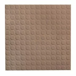 Vantage Circular Profile 19.69 in. x 19.69 in. Fig Rubber Tile by ROPPE