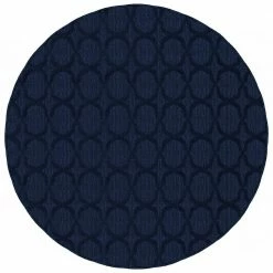 Sparta Indigo 5 ft. x 5 ft. Round Trellis Area Rug by Garland Rug