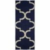 Large Quatrefoil Indigo/Ivory 2 ft. x 5 ft. Runner Rug by Garland Rug -ROPPE ONLINE STORE indigo ivory garland rug area rugs ll240w024060l5 64 1000