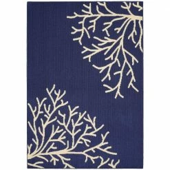 Sea Coral Indigo/Ivory 5 ft. x 7 ft. Area Rug by Garland Rug