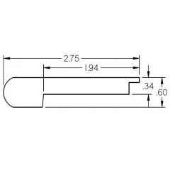Laurel 0.375 in. Thick x 2.78 in. Wide x 78 in. Length Hardwood Stair Nose by ROPPE 6 Laurel 0.375 in. Thick x 2.78 in. Wide x 78 in. Length Hardwood Stair Nose by ROPPE -ROPPE ONLINE STORE laurel roppe wood floor trim hsn0399 c3 1000
