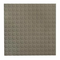 Vantage Circular Profile 19.69 in. x 19.69 in. Lunar Dust Rubber Tile by ROPPE
